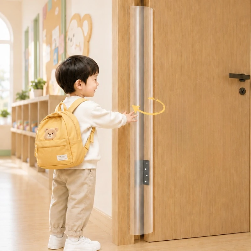 1PC 1.2mx10cm/17cm Finger Anti-pinch Door Guard Door Protector Self-Adhesive Finger Pinch Guard Door Seam Gap Blocker Seal Strip