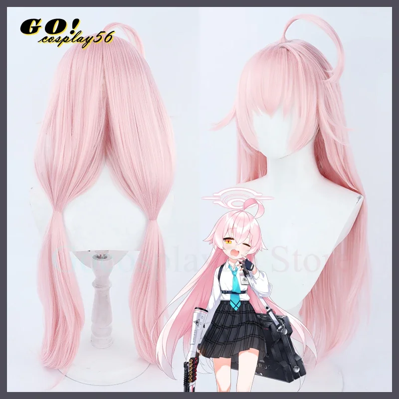 Takanashi Hoshino Cosplay Wig Ponytail 90cm Light Pink Long Straight Synthetic Hair Project MX Girls Headwear