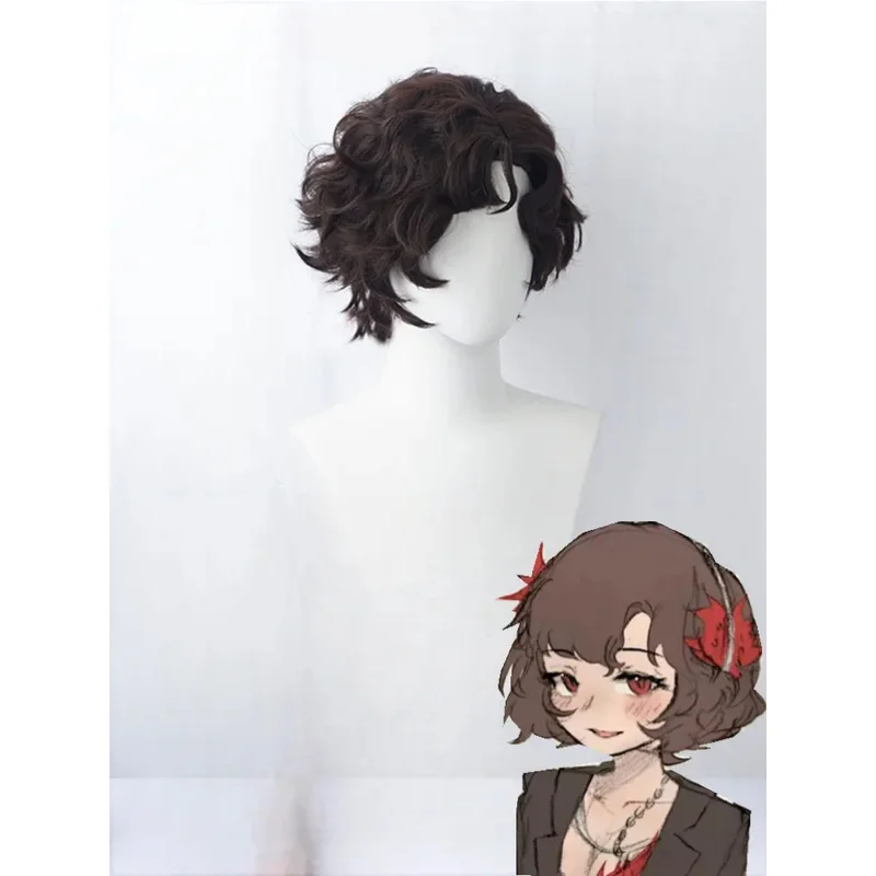 

2025 yiyiGame Reverse:1999 Anime Schneider Cosplay Women Men Role Play Wig Brown Black Natural Short Curly Hair