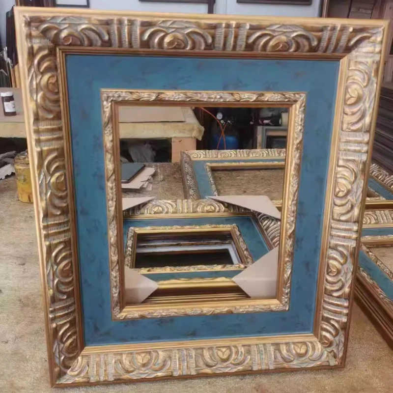 Vintage Wooden Picture Frame Customize Display Luxury Display Picture Frame Photo Hall Wall Hanging Dekor Zimmer Wall Decoration