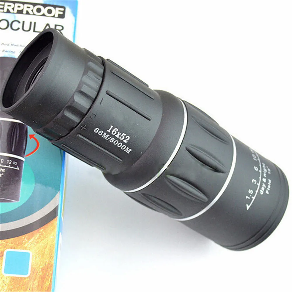 

16x52 Optical Monocular Telescope Silver Plating Prism High Refractive Index for Camping Hiking Bird Watching Outdoor Sports