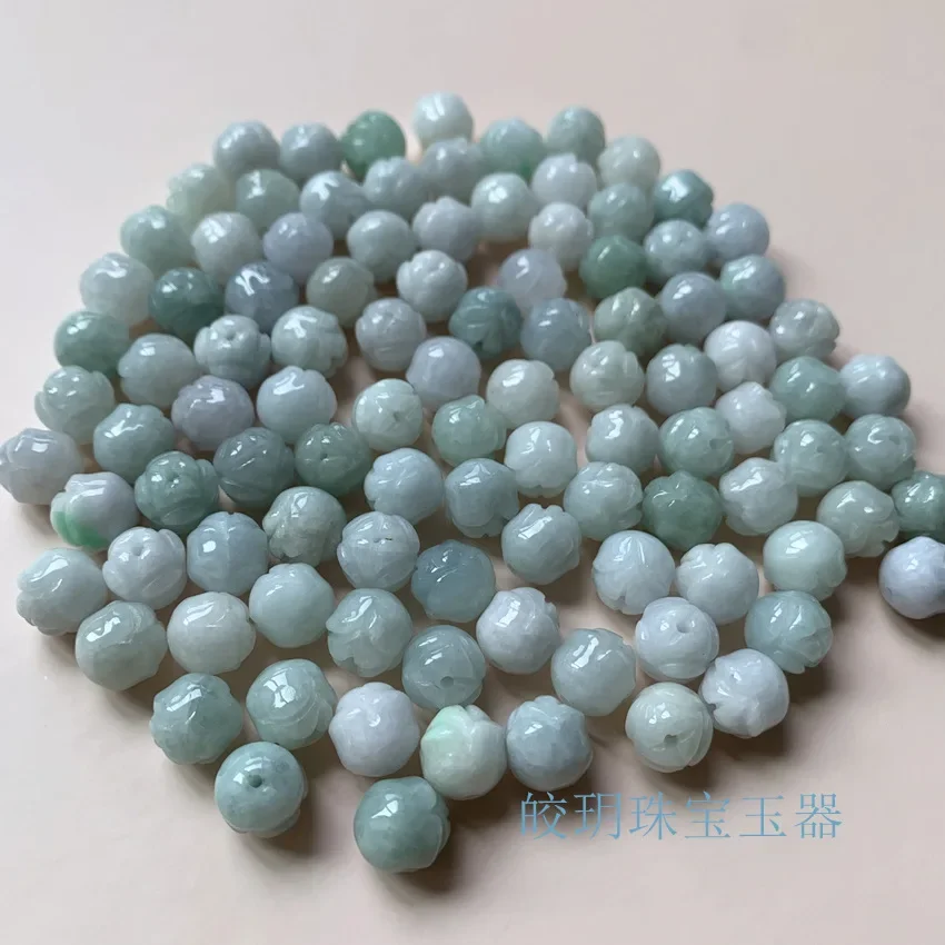 10pcs 10mm Jade Rose Parts DIY Bracelet Bracelet Earrings Jade Rose Bud Lotus Accessories