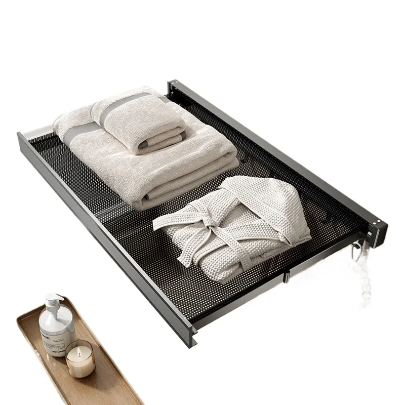 

Невидимая складная вешалка для полотенец в ванной комнате без перфорации, вешалка для туалетных полотенец для хранения