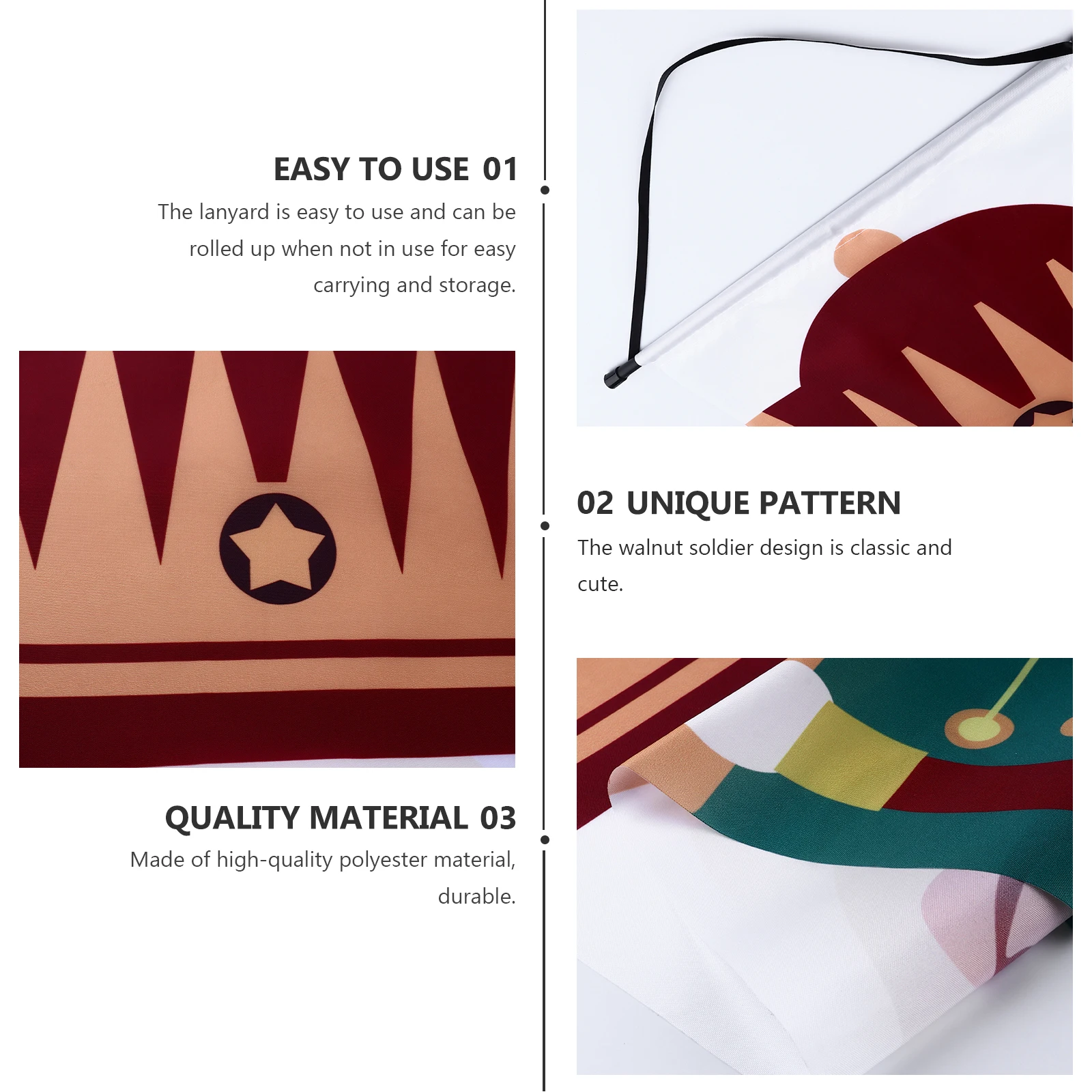 

1 Pair Christmas Banner Walnut Soldier Door Hanging Couplet Festive Decor For Party Home Wall Porch Xmas Decoration