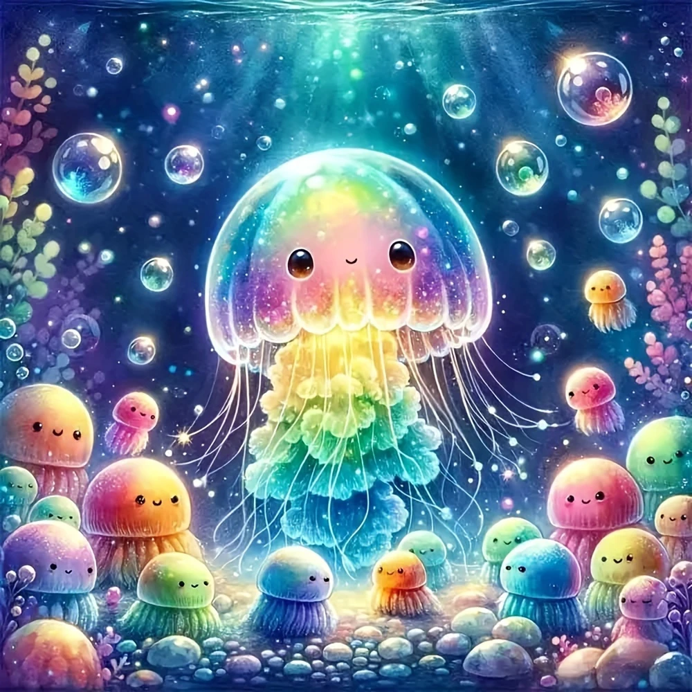 

Jigsaw Puzzle Adult animal Colorful Bubble Jellyfish Home Decor Adults Puzzle Games Family Fun Floor Educational Toys for Kids