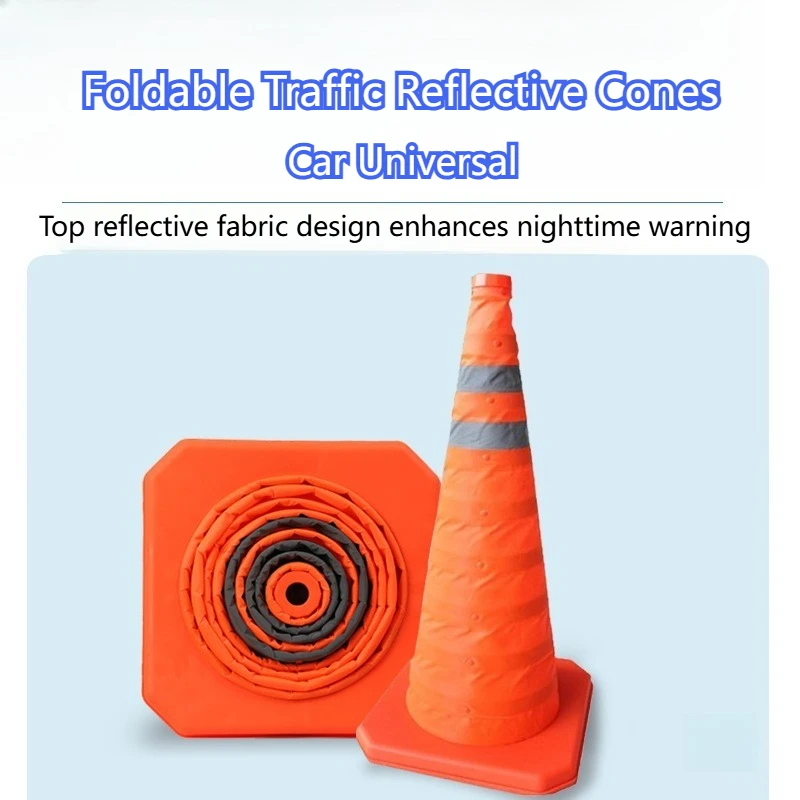 

Safety Cones 30/45/70cm Height Collapsible Traffic Construction Cones Decor for Traffic Control Driving Training Parking Lots