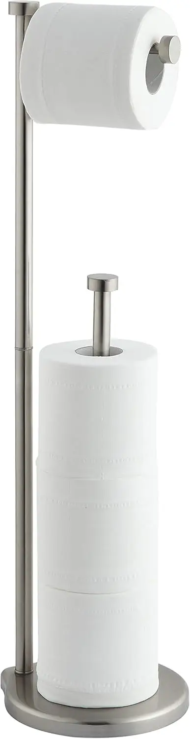 

Free Standing Bathroom Toilet Paper Holder Stand with Reserve, Reserve Area has Enough Space for Jumbo Roll