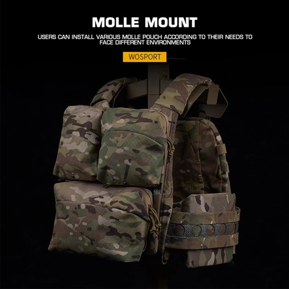 Tactical lightweight MOLLE backboard color elastic vest board carrier expansion panel equipment outdoor hunting vest