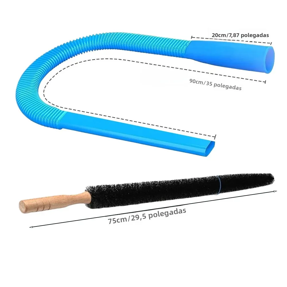 Kit de limpeza de ventilação de secador de 2 peças compatível com a maioria dos aspiradores de pó, escova de fiapos e fixação de mangueira de vácuo com universal