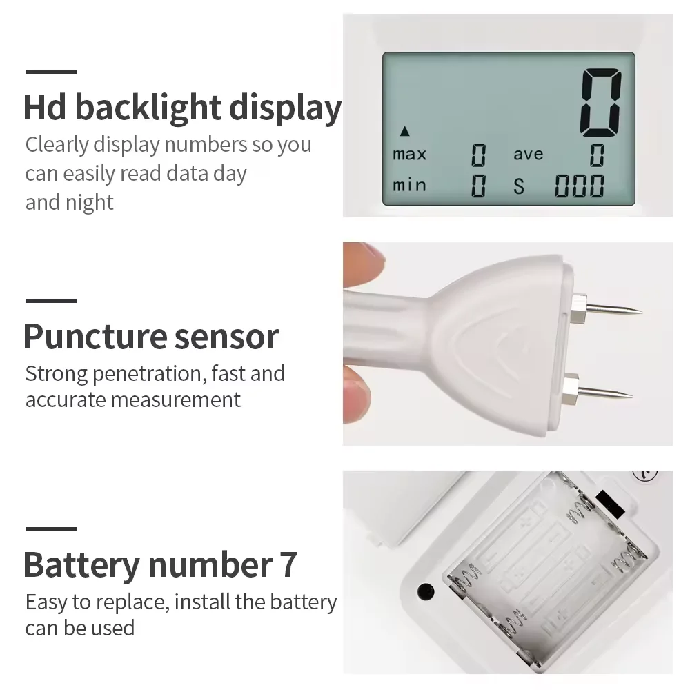 2026 High Precision Hygrometer Moisture Meter Humidity KMS680 Portable Multifunction Moisture Meter With Storage Function