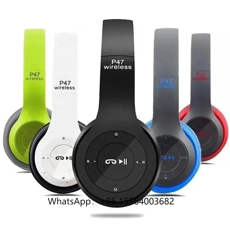 

2024 Original 200 Types Headphone Factory BT 5.0 Wireless P47 Portable Foldable Call Headphones
