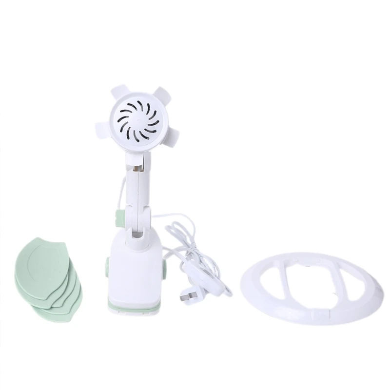 D0AB 220V 12.60inch Mute Electric Clip on Fan Table Desk Fan for Office Bedroom Bed Dining Room Dormitory not support AC 110V