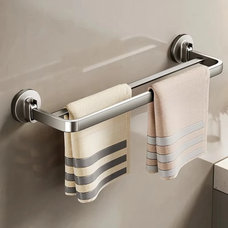 رف الحمام دون الحفر ذاتية اللصق قضيب مزدوج منشفة بار دش منشفة حامل الحمام المنظم منشفة حامل