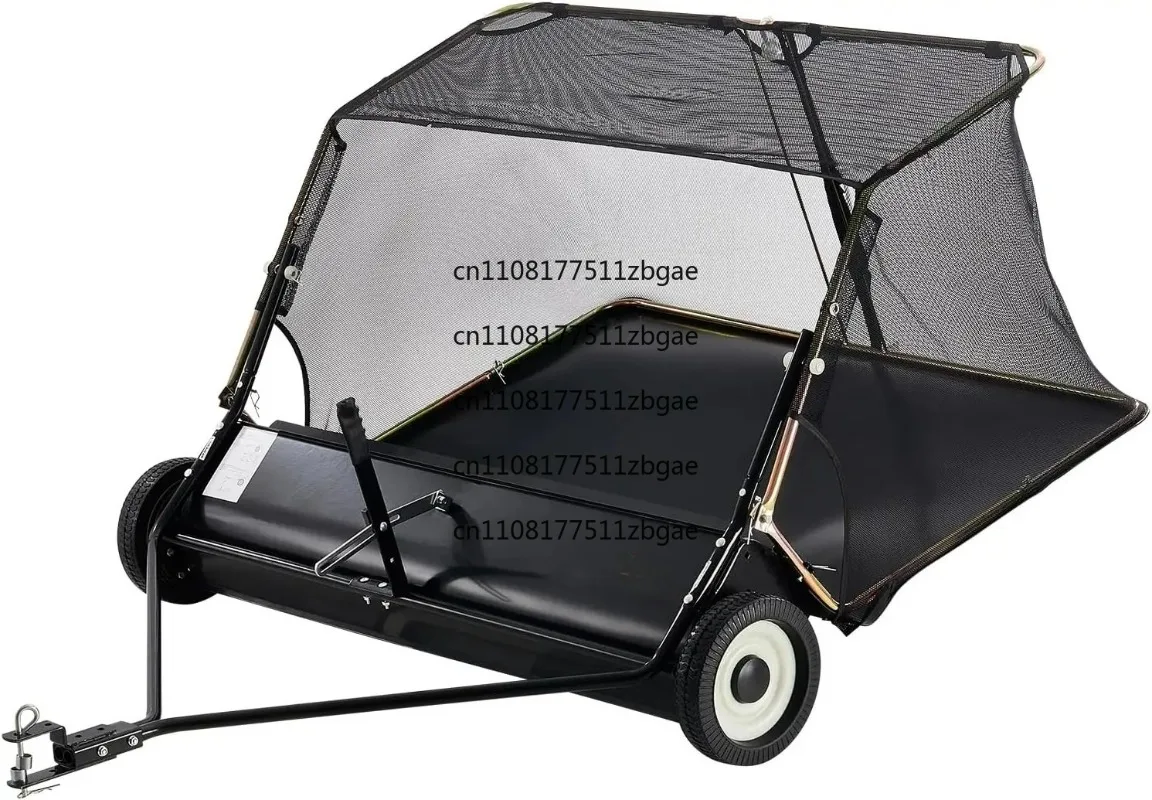 Heavy Duty Leaf & Grass Collector 52 Inch Lawn Sweeper Tow Behind, 26 Cu.ft. Large Pull Behind Grass Sweeper