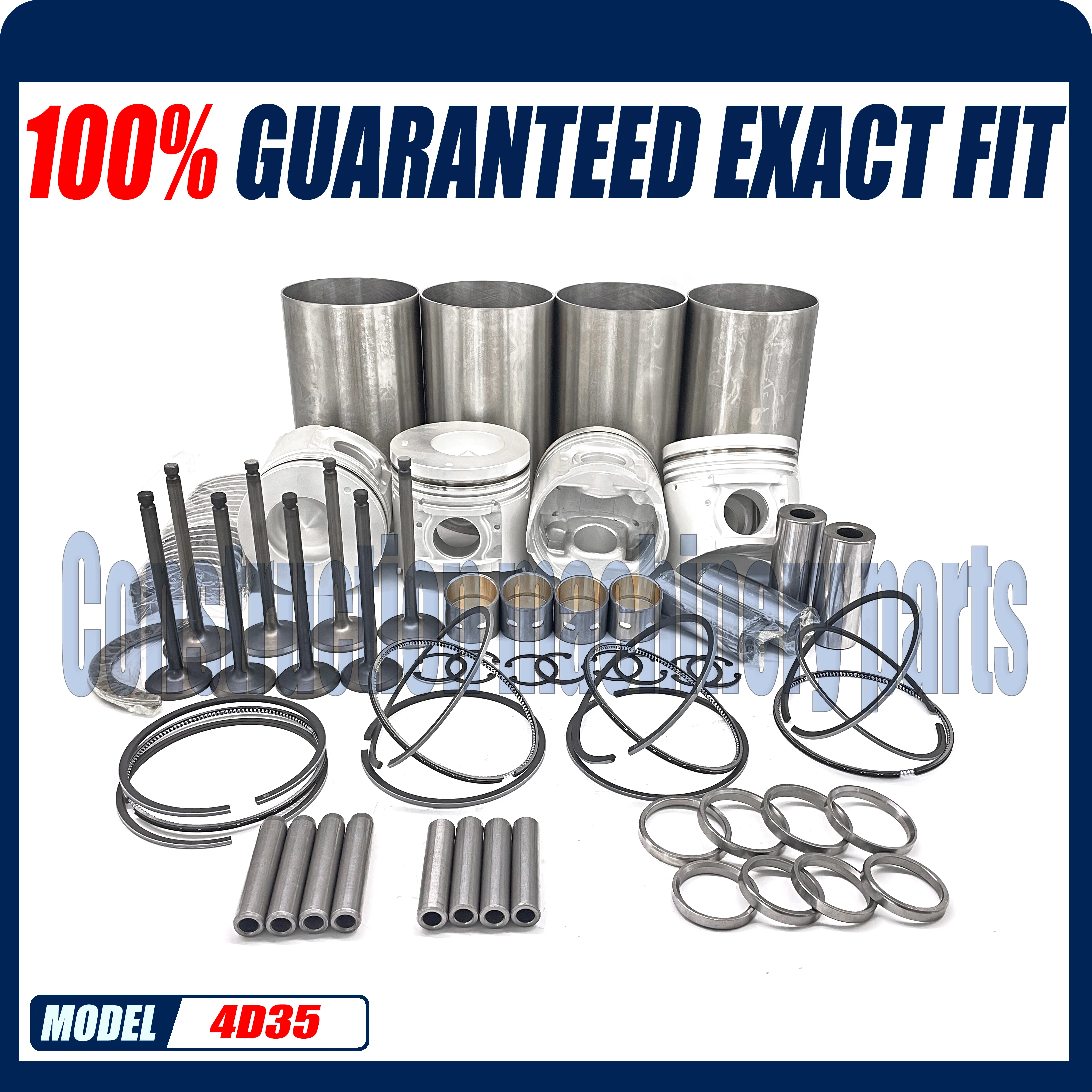 Engine Rebuild Kit Gasket Piston Ring Liner Bearing Valve For Mitsubishi 4D35 4D35T For Fuso Canter FE FG Trucks