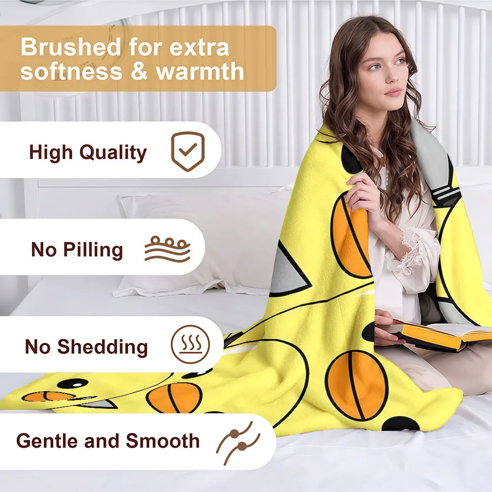 Cute Duck With Knife Soft Warm Flannel Blanket Lightweight Cozy Christmas Halloween Home Decor Room