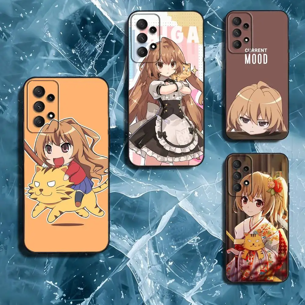 Taiga T-Toradora A-Aisaka Phone Case For Samsung Galaxy A13,A21s,A22,A31,A32,A52,A53,A71,A80,Soft Black Shell