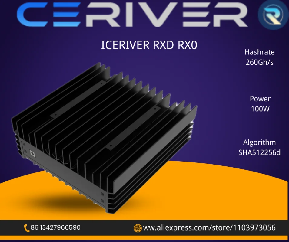 

Модель RX0 от IceRiver горнодобывающего SHA 512256 d алгоритм с максимальным хэшрейтом 260Гч/с для энергопотребления мощностью 100Вт.