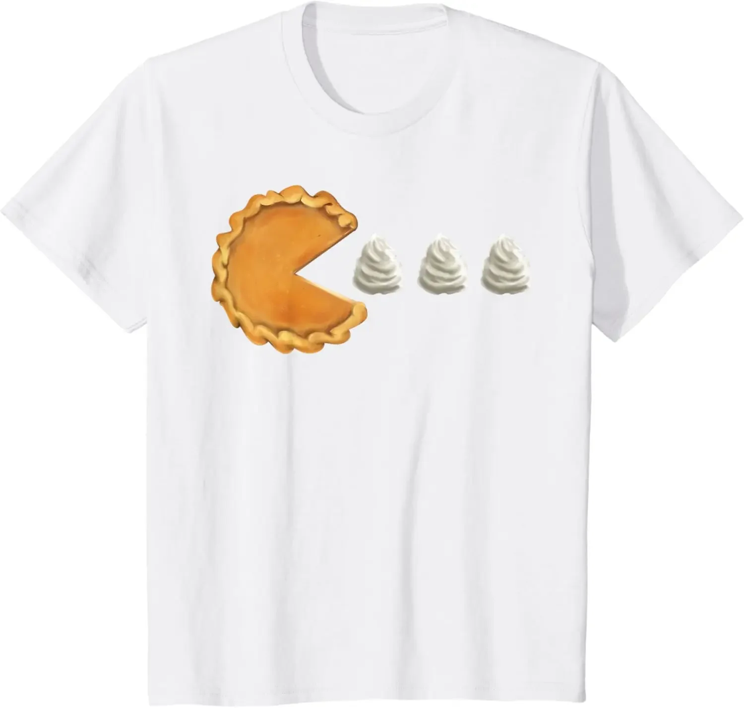 Pumpkin Pie Thanksgiving Day Funny T-Shirt High Quality Cotton O-neck Unisex All-match Print Holiday Theme Food Hot Sale