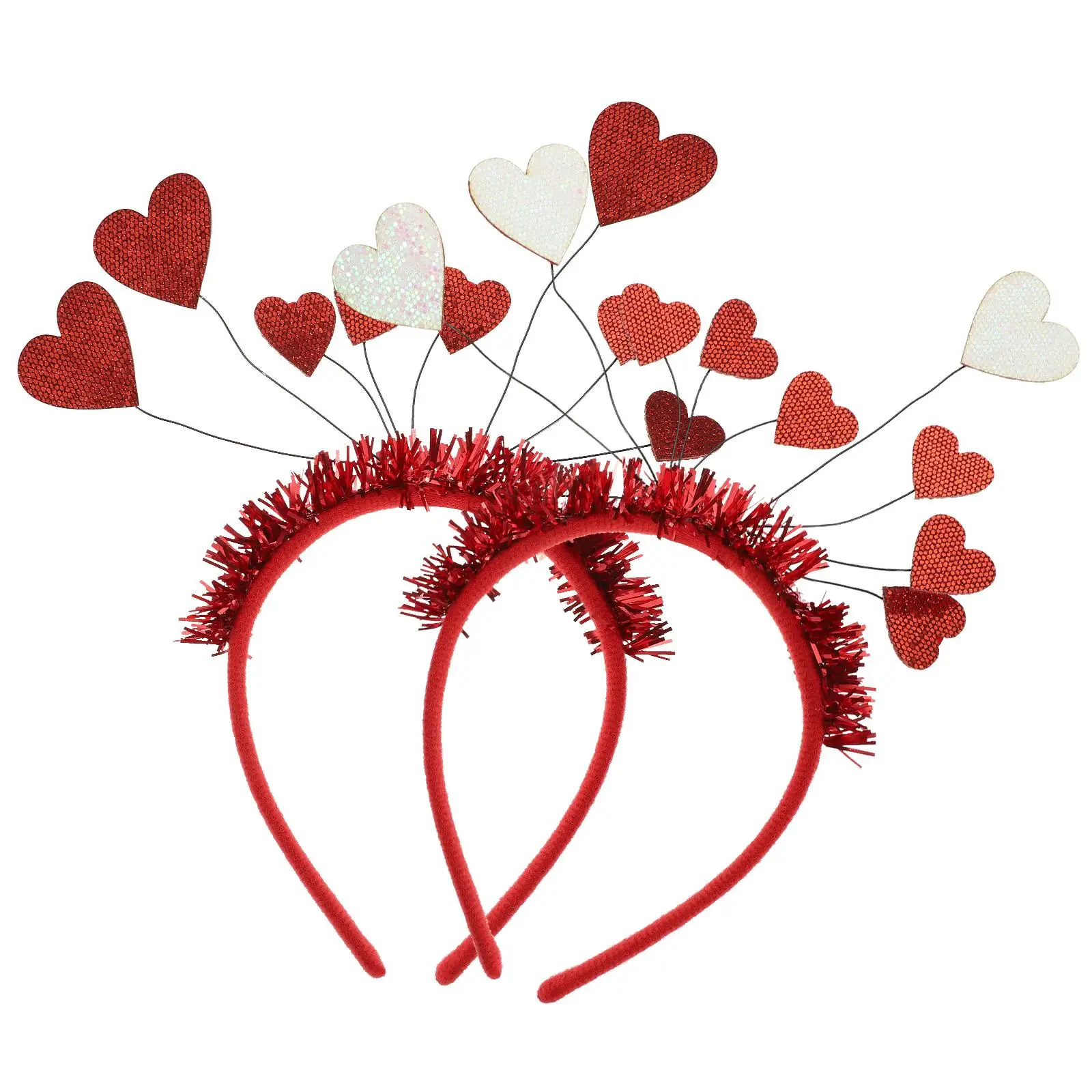 

2Pcs Heart Shaped Headb Felt Cloth Unique Hair Wear Bride Valentine Party Accessories Hair Decor Styling Tools