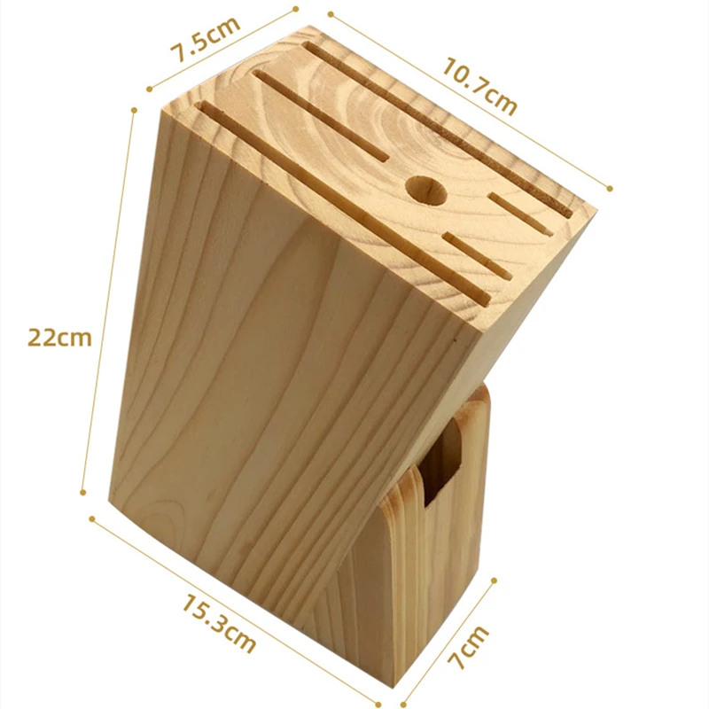 Wood Knife Holder Rest Bamboo Knife Block Stand Knives Storage Shelf Rack Storage Box Organizer Kitchen Accessories Tool