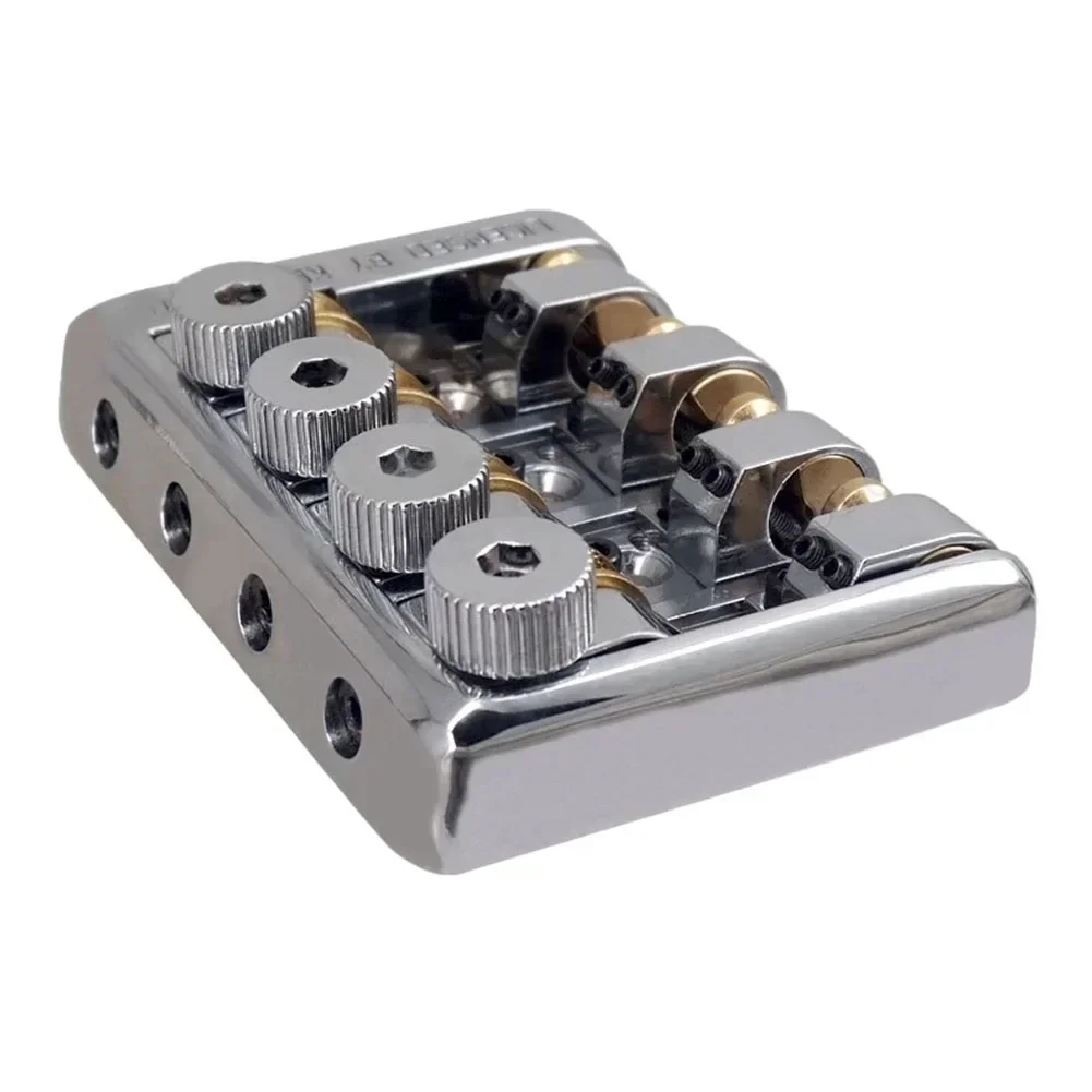 

Upgrade Your Travel Bass Guitar with the Professional Brass Roller Saddle Bridge for 4 String Headless Guitars