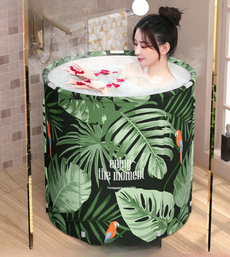 

Folding seat women and men's bathtub, household adult full body bath, sweat steaming and fumigation bucket, divine tool