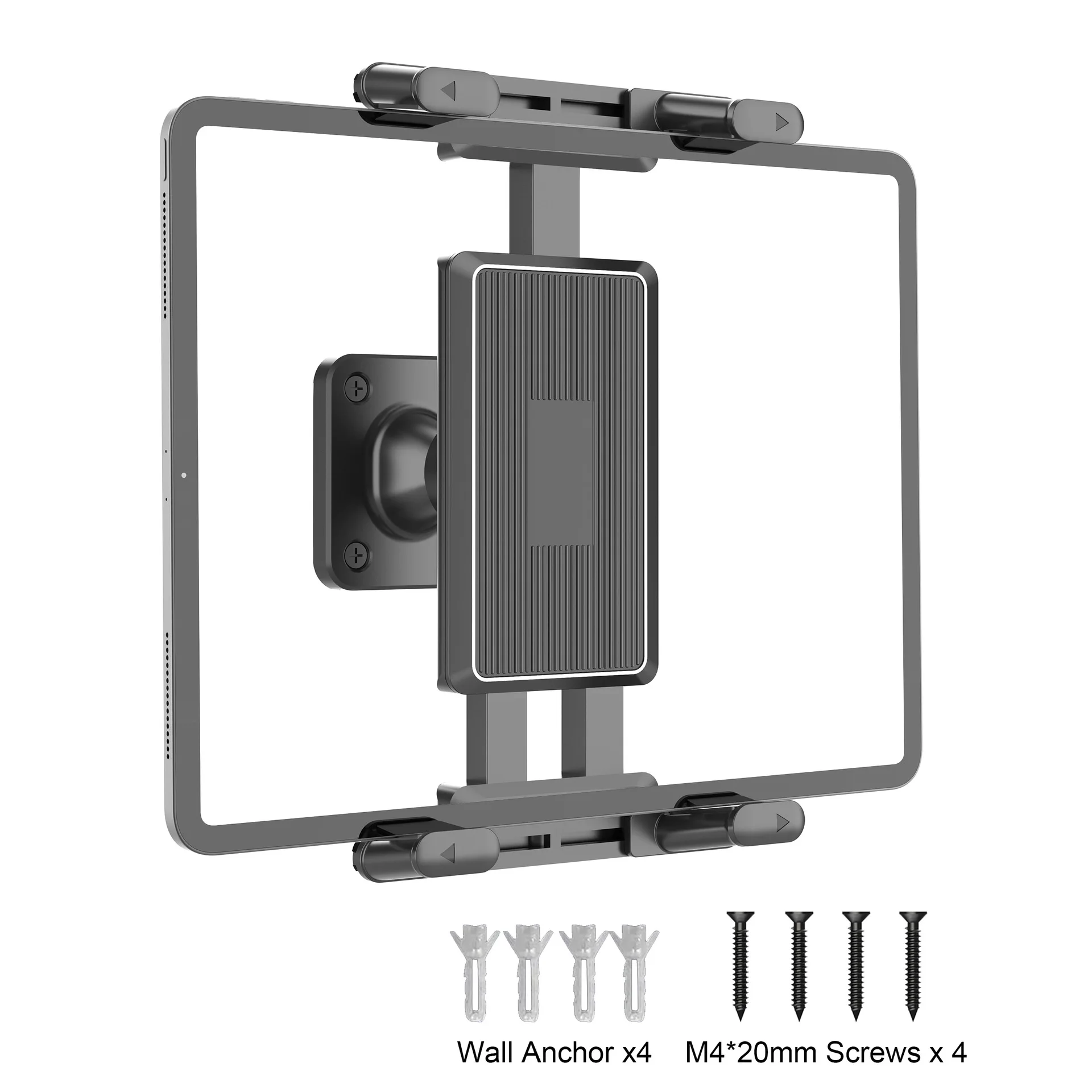 Universal Wall Mount Phone Tablet Holder for Home Kitchen Gym Office Supermarket Fits 4.7-12 in on Concrete Wood Wall