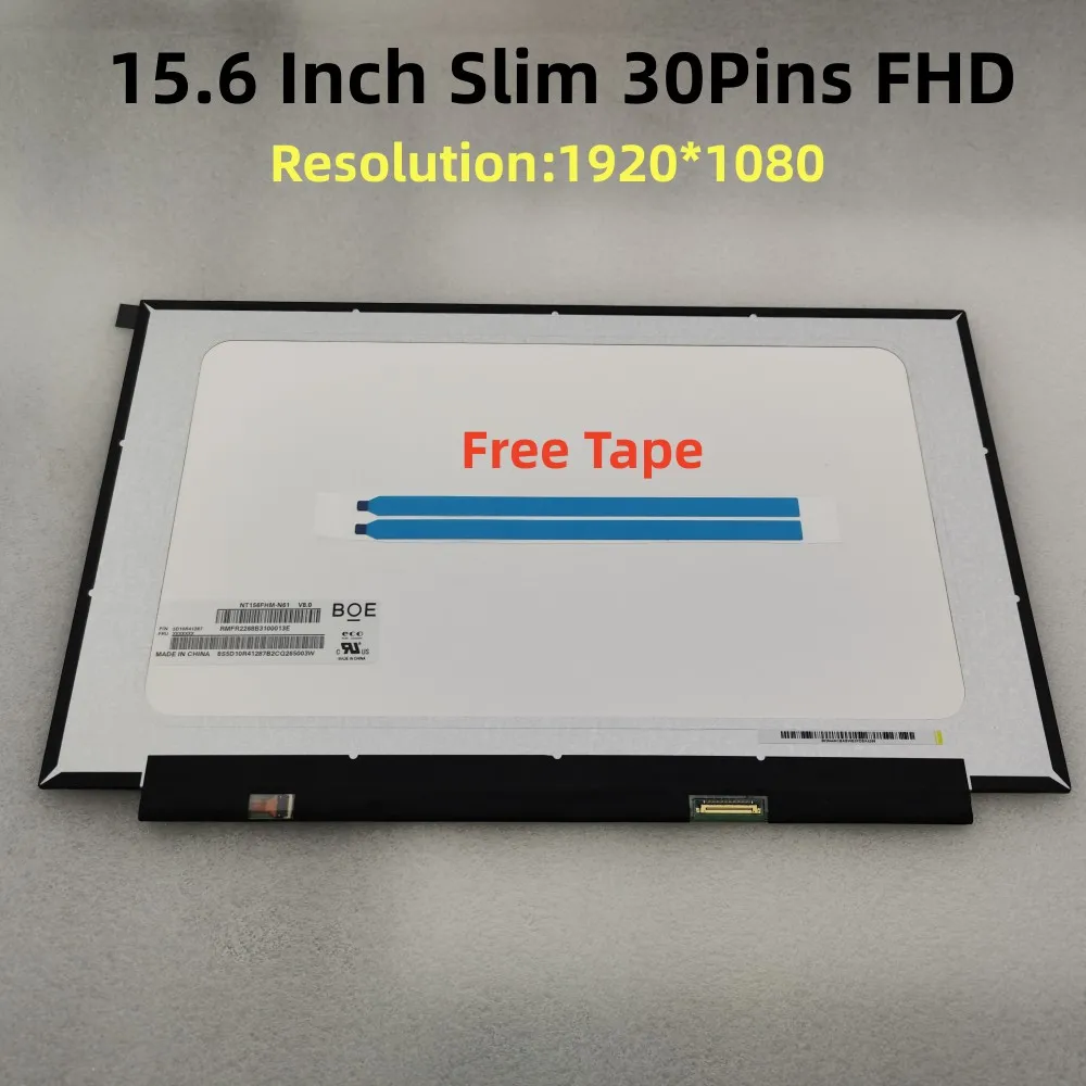 New NT156FHM N61 V8 0 Boe NT156FHM-N62 N43 B156HTN06.1 N156HGA EA3 15.6 Slim 30 Pins FHD Laptop LED Screen LCD Display Panel