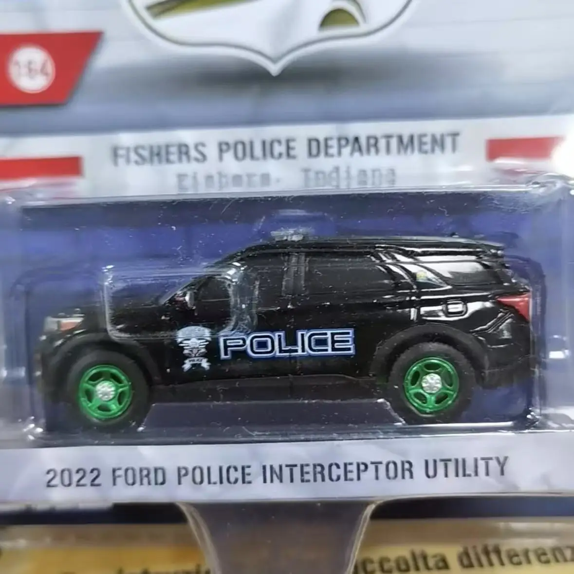 Greenlight 1:64 Heat Tracking 2023 Ford Detective Intercept Police Car - Green Machine, Shelby Township, Michigan