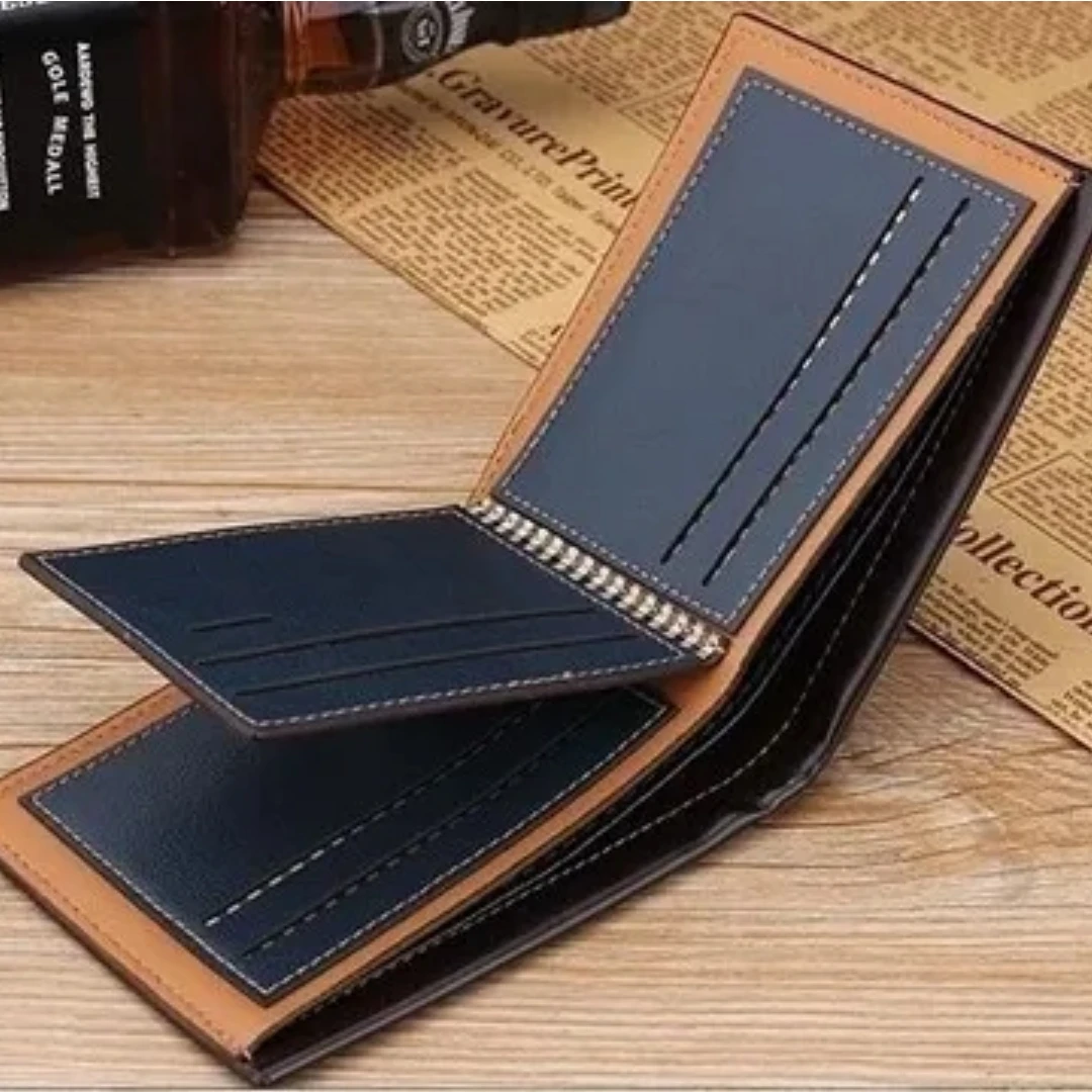 1pc Men Fashion Billfold Leather Wallet Credit Card Purse Clutch Bifold - view 2