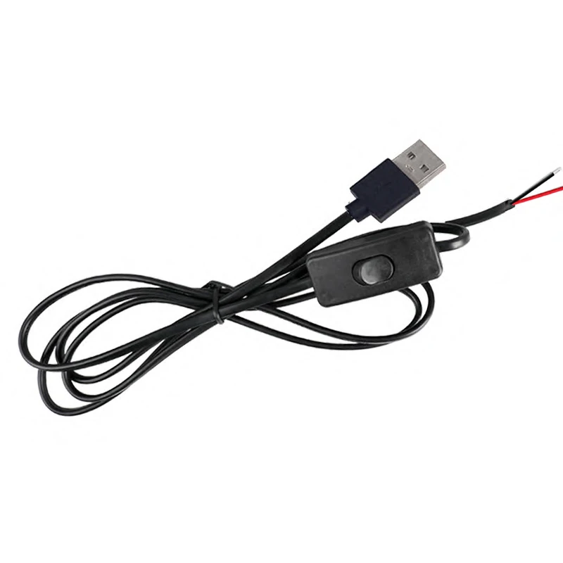 5V DC 2 Pin 1.5M USB 303 Switch Extension Cable Connector Power Cord LED Chip Light Night Light Plant Light Desk Fan C2