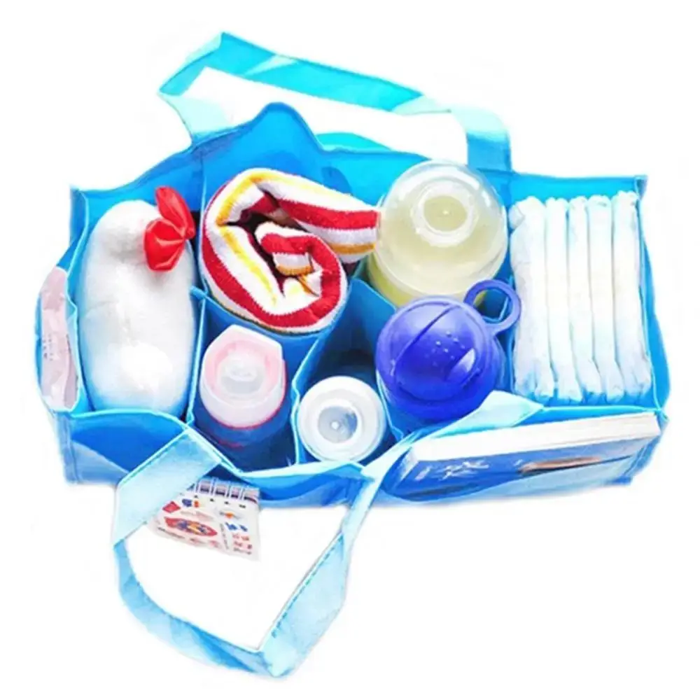 

Multi-pocket Diaper Tote Bag Non-woven Fabric Large Capacity Baby Nappy Storage Organizer Separate Portable