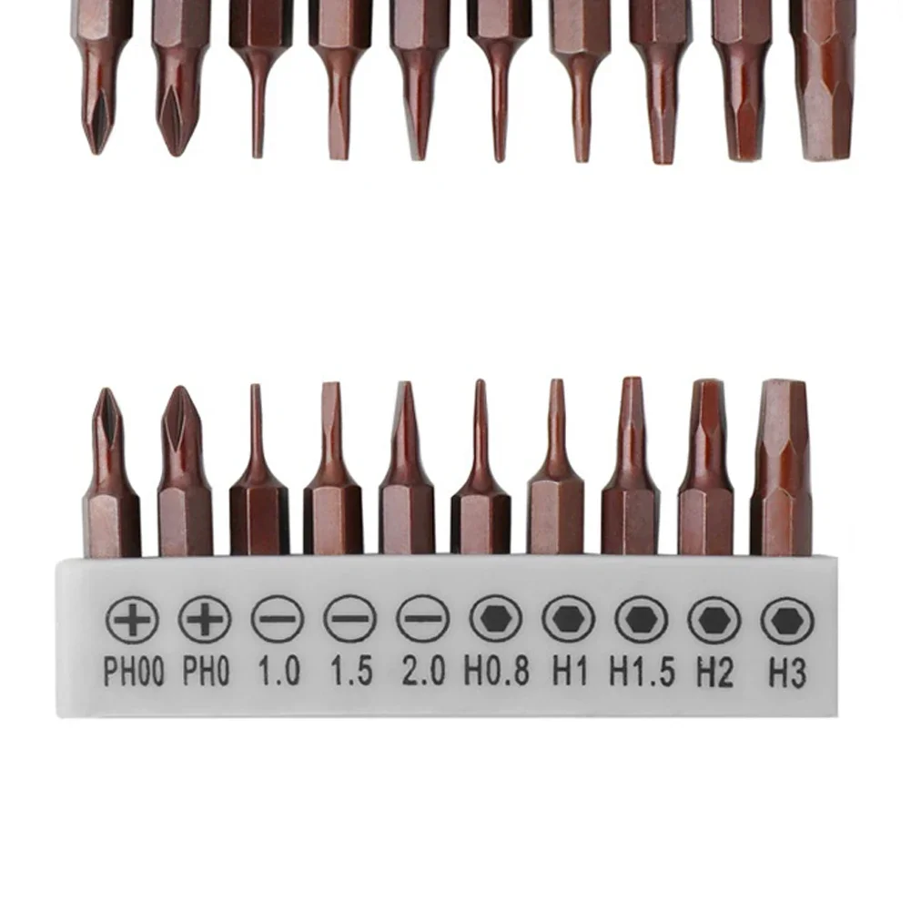 Chave de fenda elétrica Bits Set, Hex Slotted, Anti Slip Screwdriver Bits, Pequenos Brinquedos, Reparando Ferramentas, 25mm, 4mm, 10Pcs