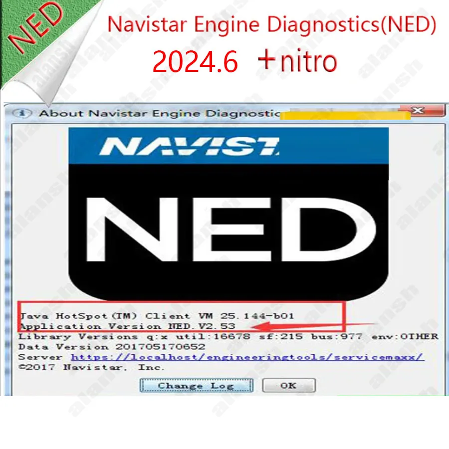 

2024.6 International Navistar Engine Diagnostics NED Unlock Diagnostic Software for Truck + Nitro Adapter