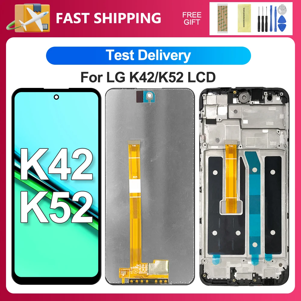 For LG K42 6.6''For LG K52 LMK420 LM-K420 LMK420H LMK520 LM-K520 LMK520E Display Touch Screen Digitizer Assembly Replacement