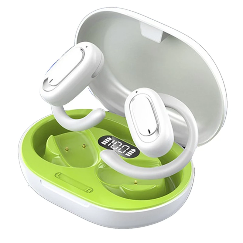 SCLS T35 Wireless Bluetooth Headset Digital Display Screen Convenient Noise Canceling Sports On-Ear Open Bluetooth Headset