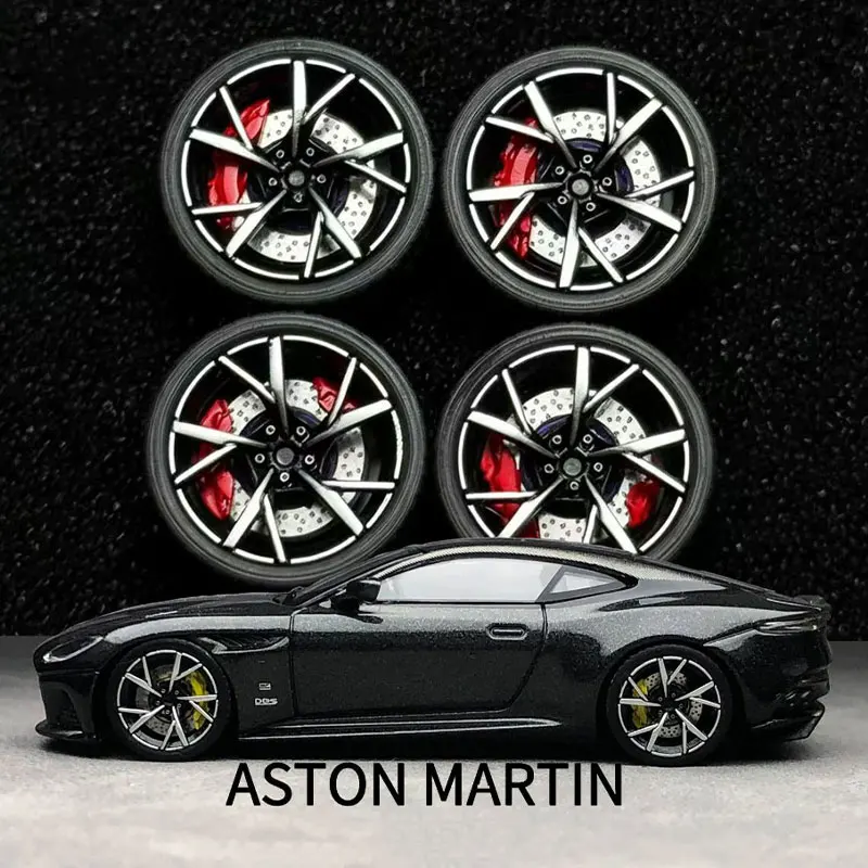 

MT1/64 Car Modified Wheels 10.8mm Rubber Tires Resin Wheels With caliper Suitable for 1:64 Static Car Model Boy Gifts