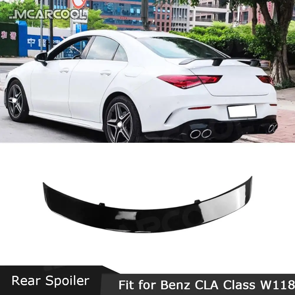 ABS Gloss Black Rear Trunk Lip Spoiler For Mercedes Benz W118 C118 CLA35 CLA180 CLA200 CLA250 CLA45 AMG Line GT Style 2019-2024