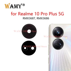 WAMY New Rear Back Camera Glass Lens For Oppo Realme 10 Pro+ Plus 5G RMX3686 RMX3687 Replacement With Sticker