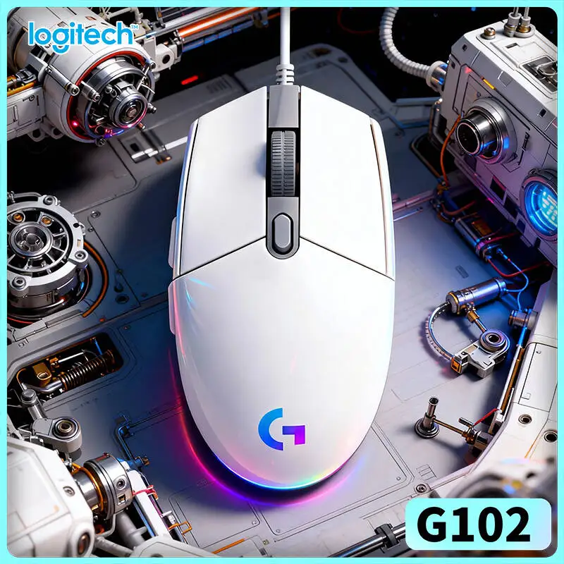 Logitech G102 Gaming Mouse, 16.8M RGB Colors, 6 Programmable Buttons, 20M Clicks, Lightweight for Comfortable Long Play