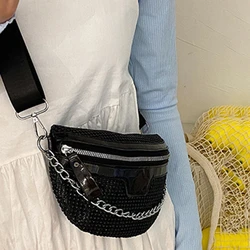 Women's Chest Pack Fashion Punk Bag Glitter Fanny Pack Travel Crossbody Chest Bag Phone Pouch Hip Belt Bag Rhinestone Waist Bag