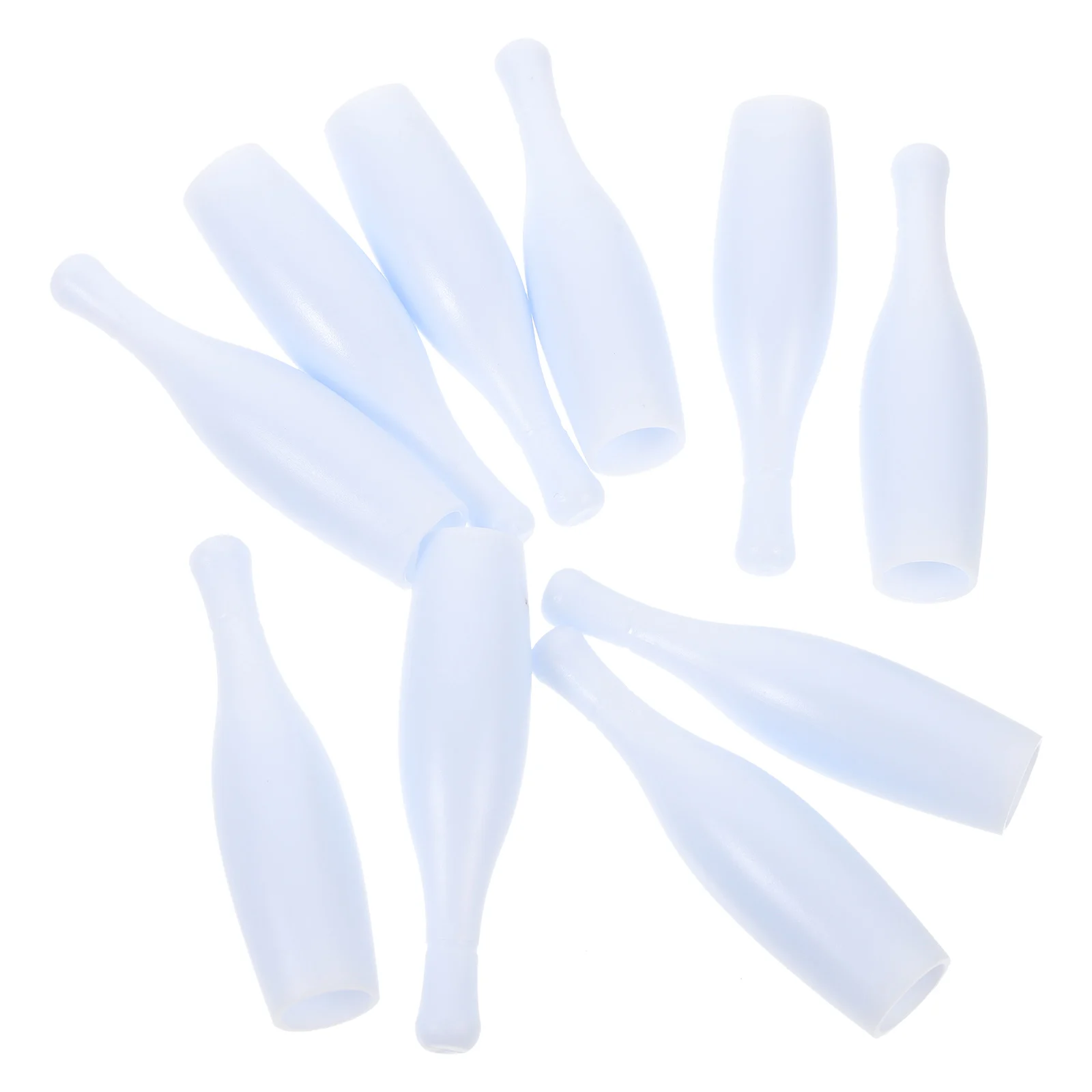 

20pcs Mini Bowling Pins Toys Simulated Plastic Table Game Accessories Reusable Child Party Decorations Yellow Supplies