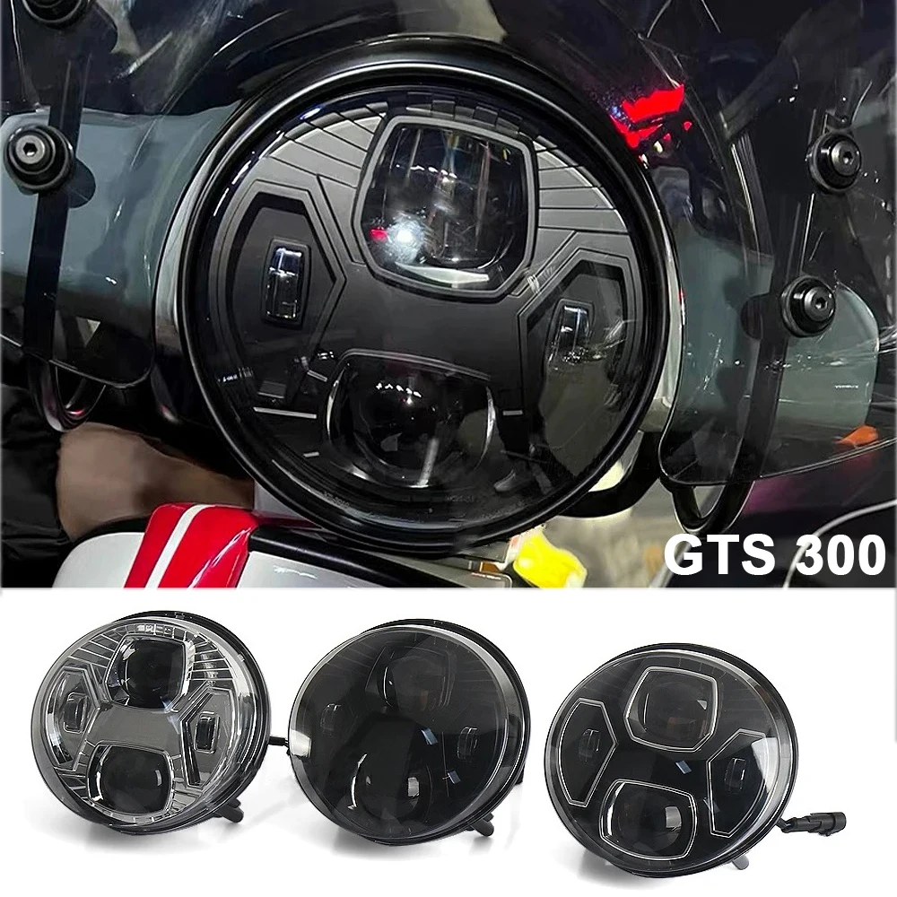 

LED Headlight Assembly Black Chrome For Vespa GTS300 GTS 300 gts300 Motorcycle Headlamp Light Accessories