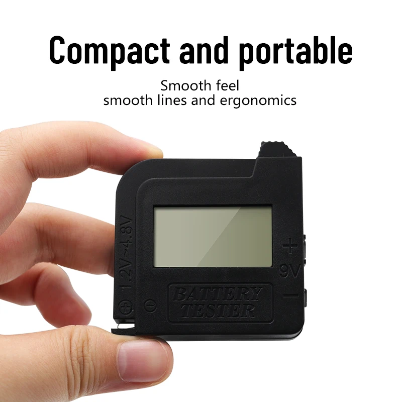 Herramienta de diagnóstico de capacidad de batería de litio Digital, comprobador de voltaje Universal, pantalla LCD, 1,5 V, 9 V, AAA
