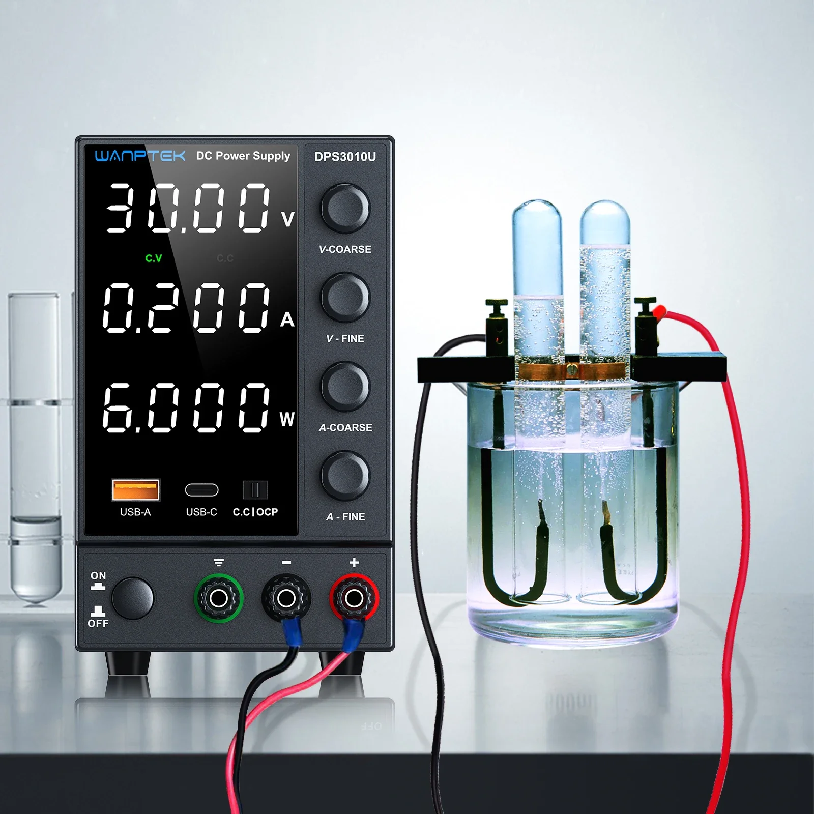 Wanptek Labor-Netzteil Einstellbar 30V 10A 300W 60V 5A 300W 120V 3A 360W mit USB-A/TYPE-C OCP DC-Stromversorgung – Detail 5