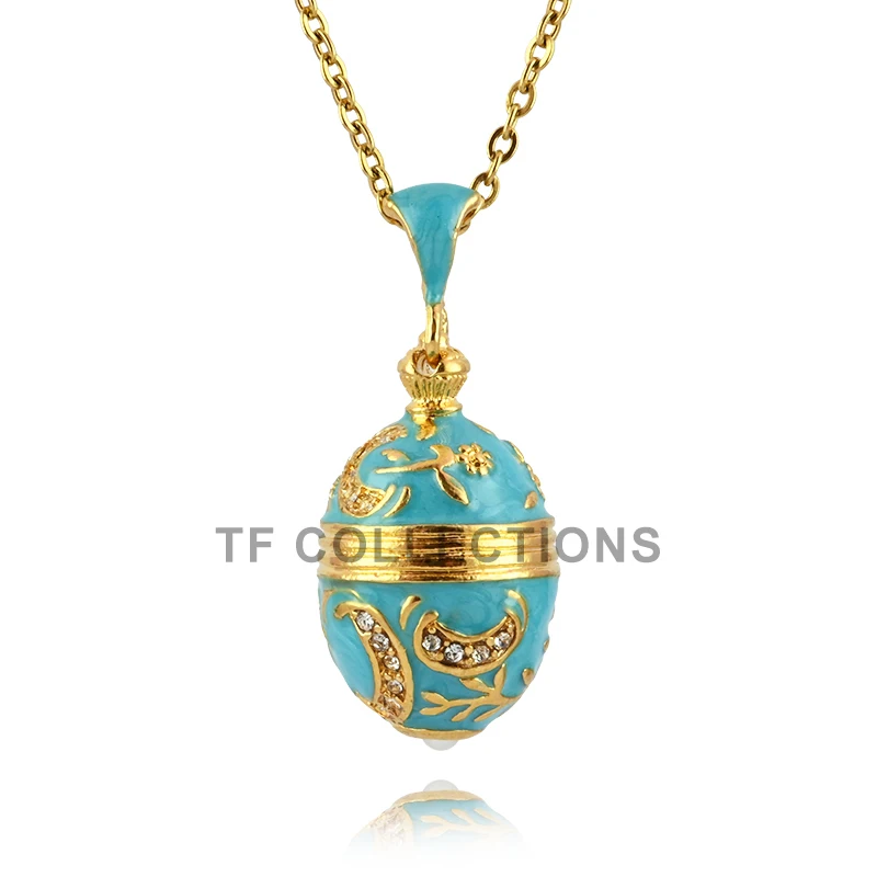 YAFFIL Retro Court Enamel Pearl Pendant With Engraved And Diamond Set Craftsmanship, Openable Design Necklace