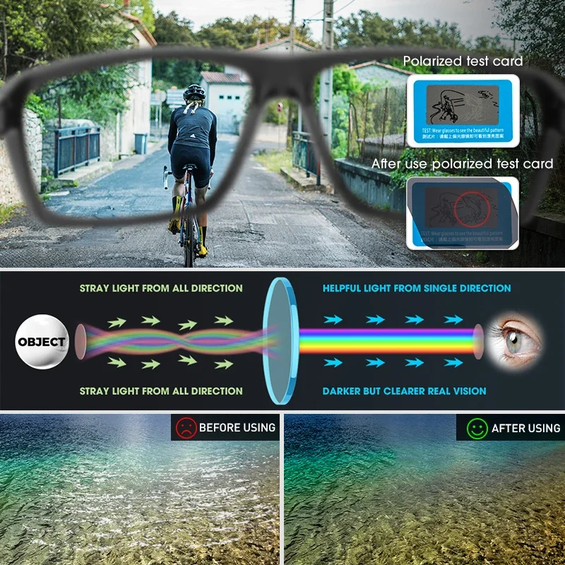 Kapvoe جديد في الهواء الطلق الاستقطاب النظارات الشمسية ركوب نظارات UV400 نظارات حماية الرجال النساء الرياضة الدراجات نظارات القيادة نظارات