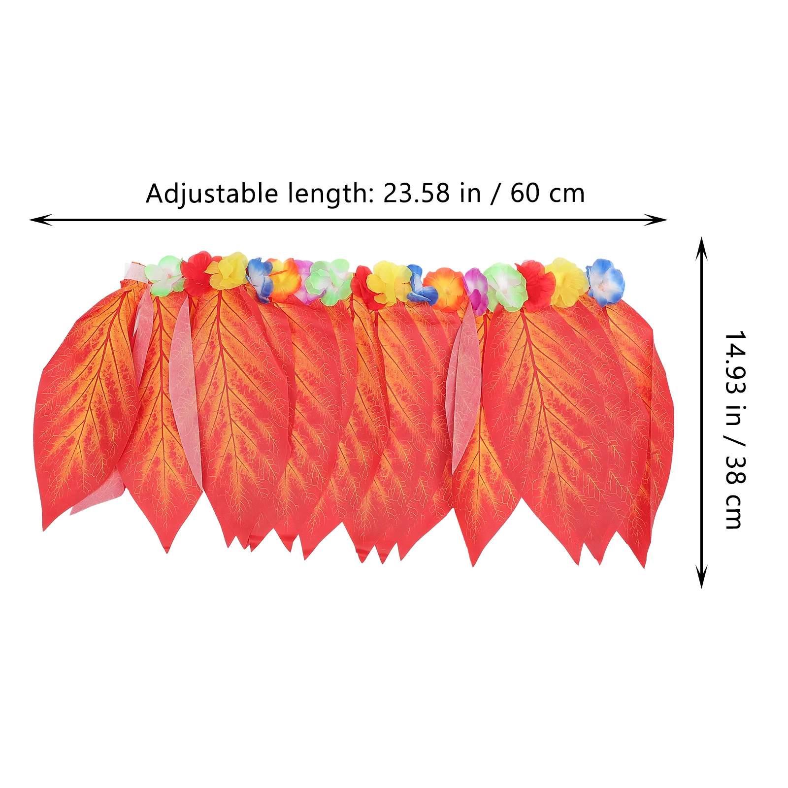 تنورة عشبية مقلدة خفيفة الوزن هاواي هولا زي للنساء البالغات مهرجان أداء الحفلات ديكور عتيق موضوع لوا