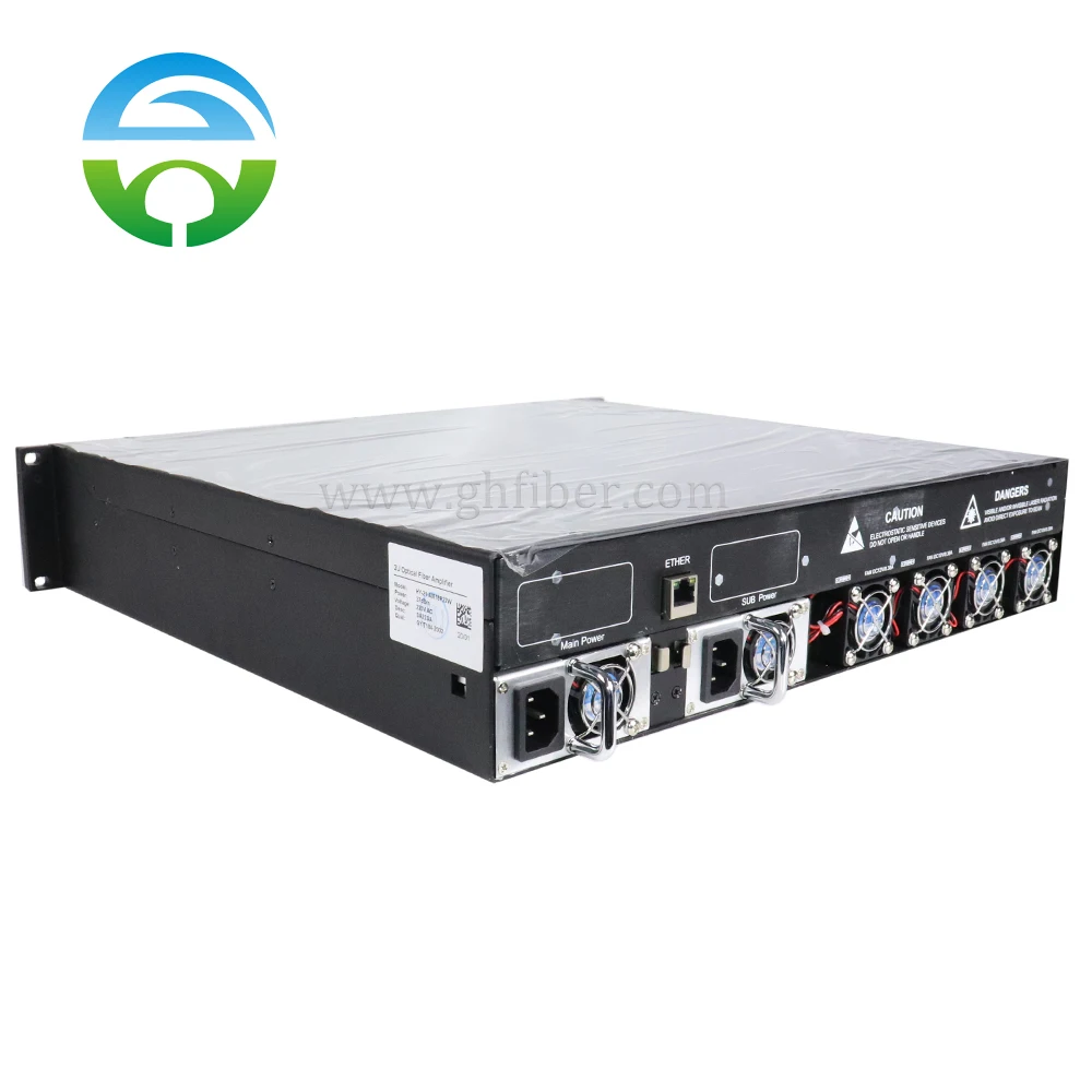 Amplificador óptico con fuente de alimentación dual, CATV YDFA, 32 vías, WDM EDFA, 1550 nm